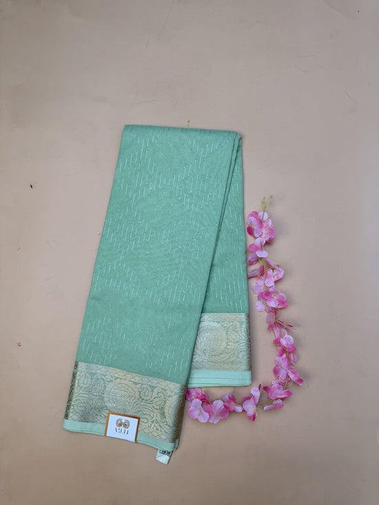 Pista Green Georgette Saree
