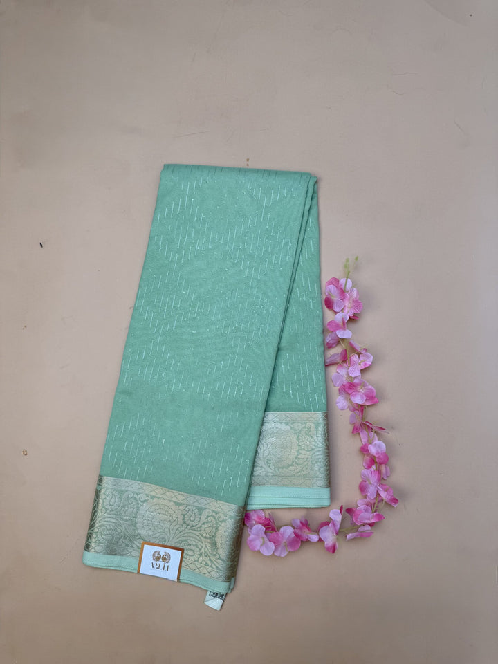 Pista Green Georgette Saree