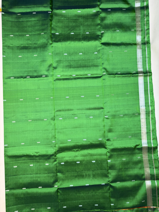 Pure Kanchipuram Parrot Green Silk Saree