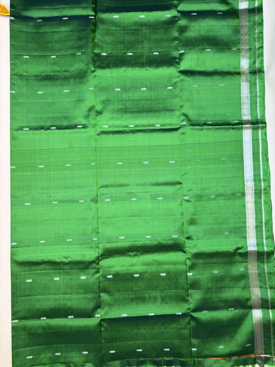 Pure Kanchipuram Parrot Green Silk Saree