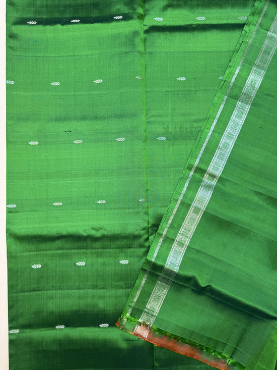 Pure Kanchipuram Parrot Green Silk Saree