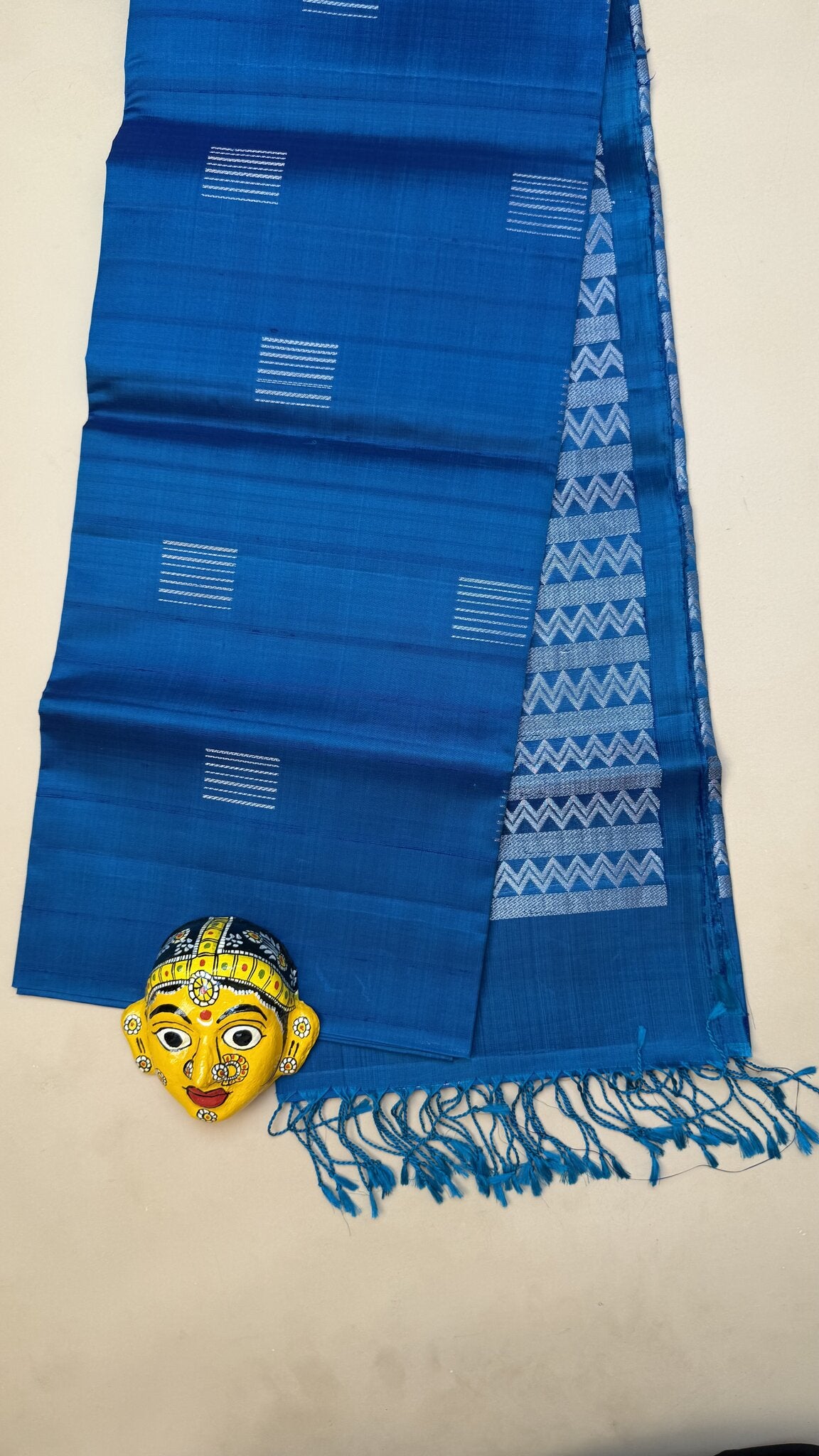 Pure Kanchipuram Blue Silk Saree