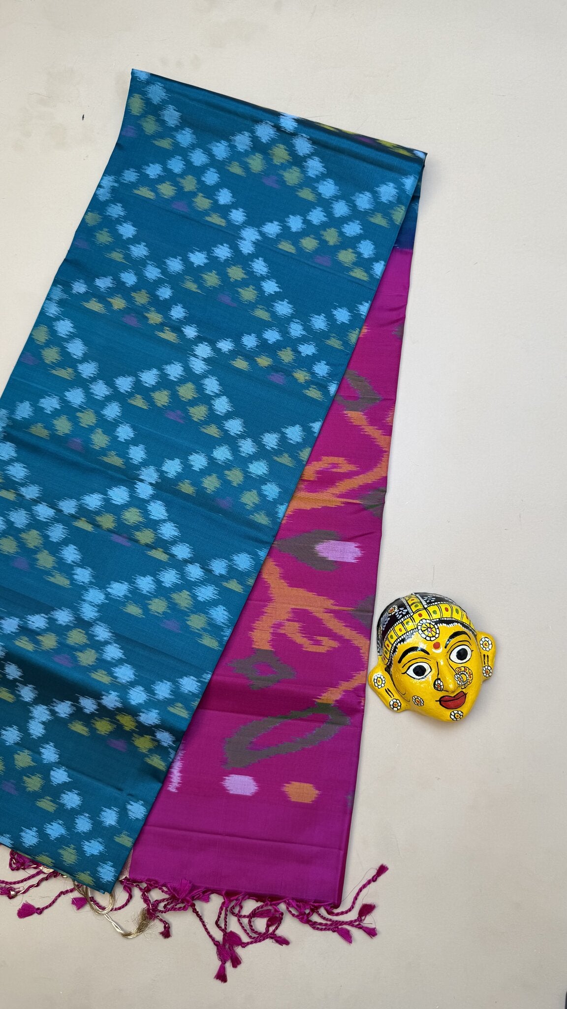 Pochampally Pink & Blue saree
