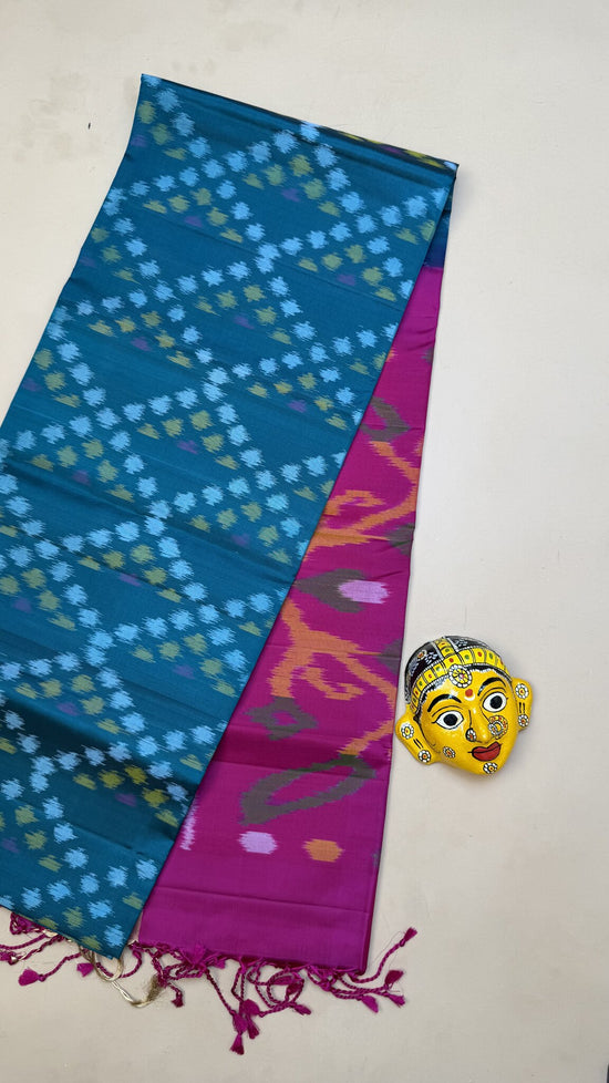 Pochampally Pink & Blue saree