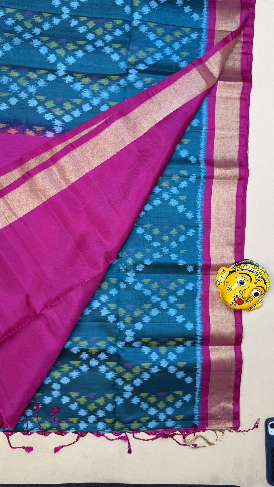 Pochampally Pink & Blue saree