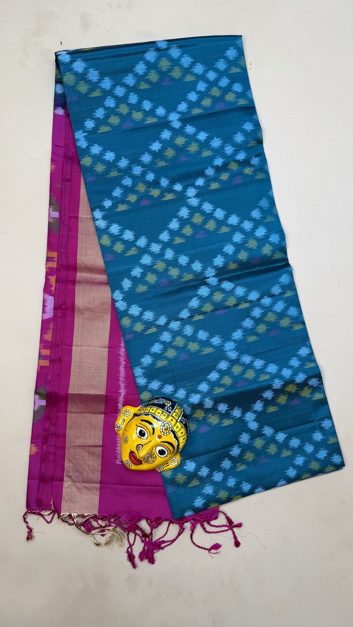 Pochampally Pink & Blue saree