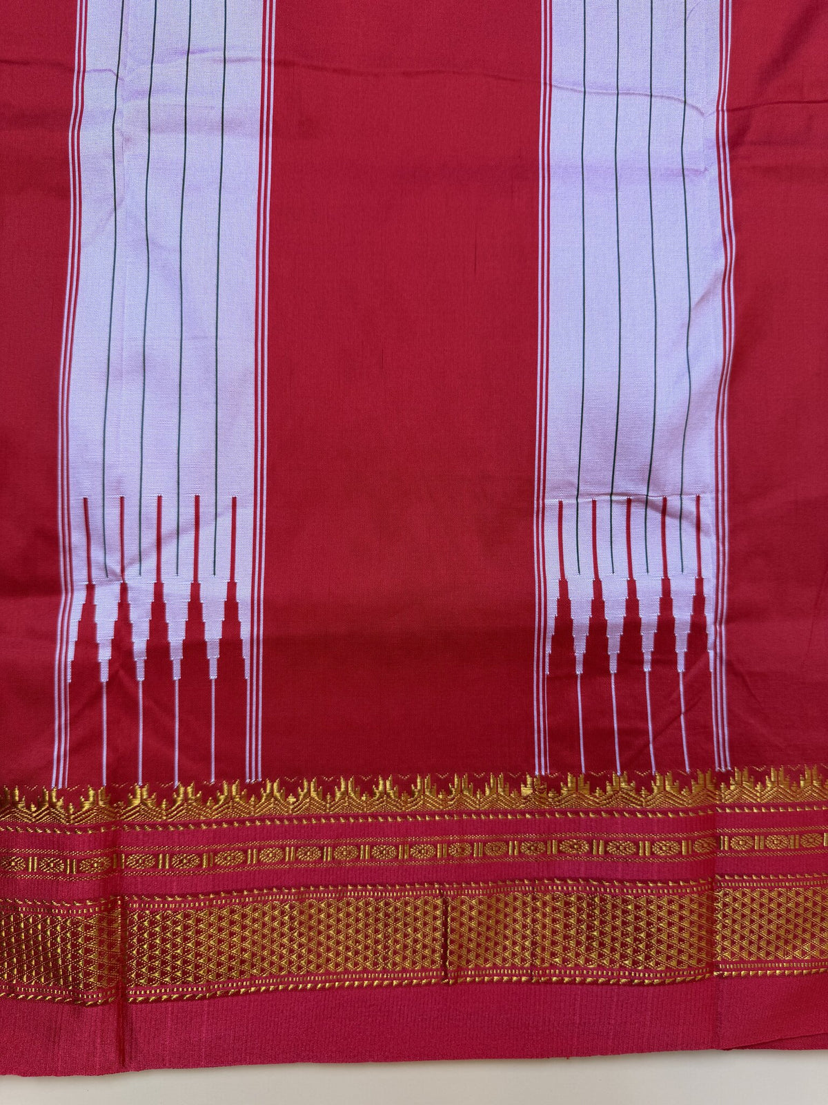 Red Tum Tum Check Saree