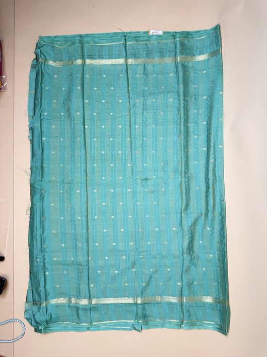 Sea Green Butta Semi Crepe Saree