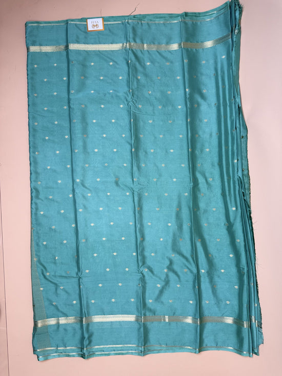 Sea Green Butta Semi Crepe Saree