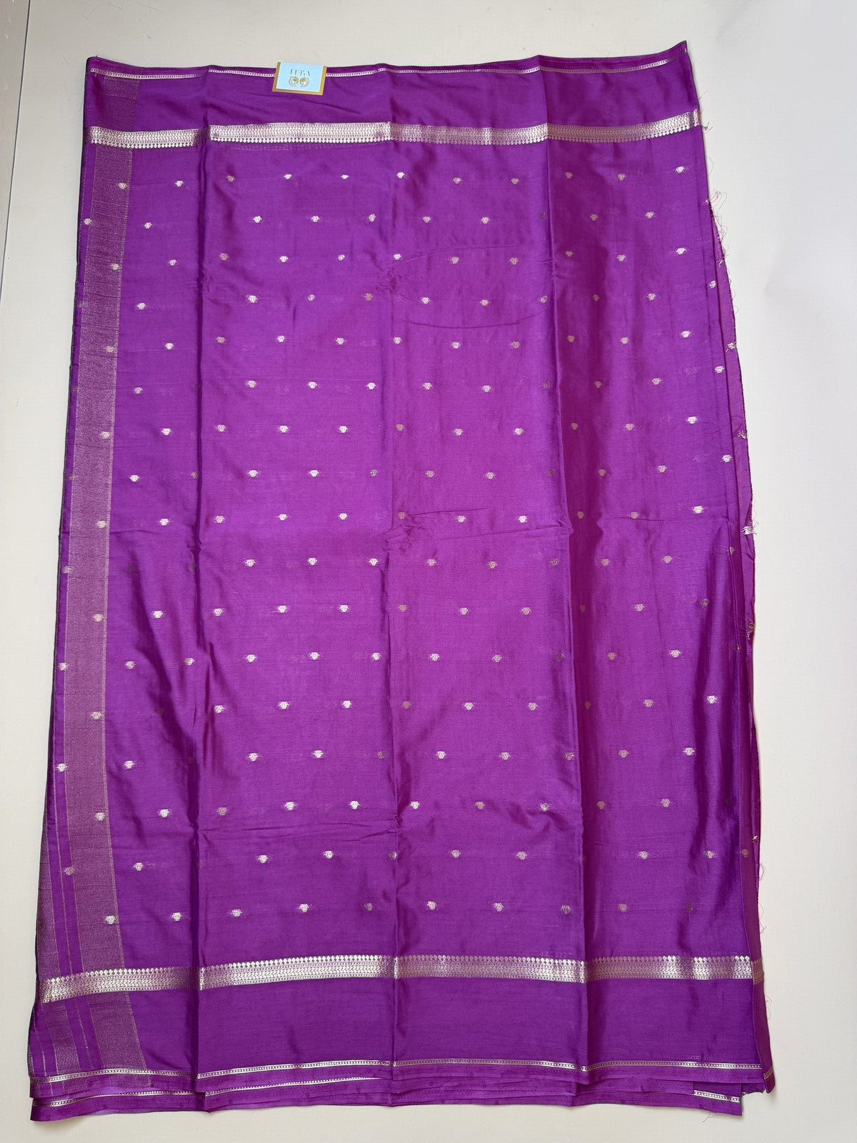 Onion Pink Butta Semi Crepe Saree – Self Border