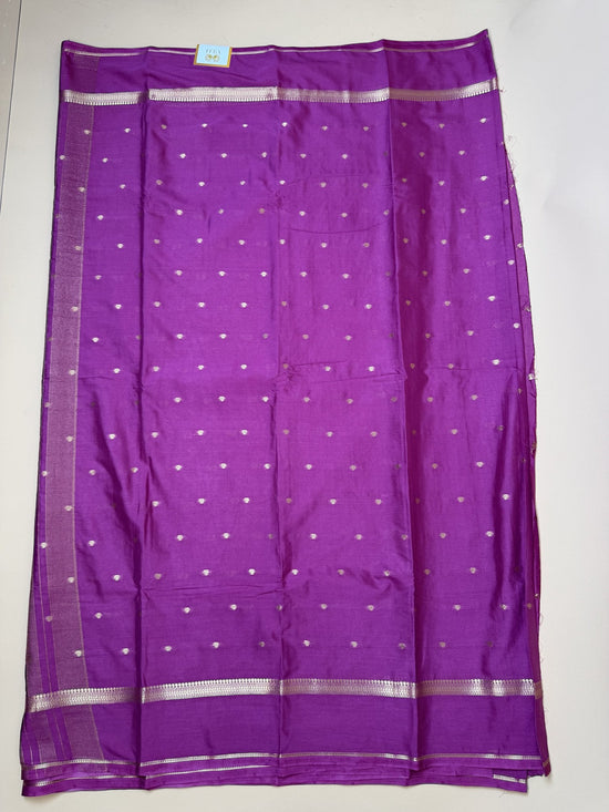 Onion Pink Butta Semi Crepe Saree – Self Border