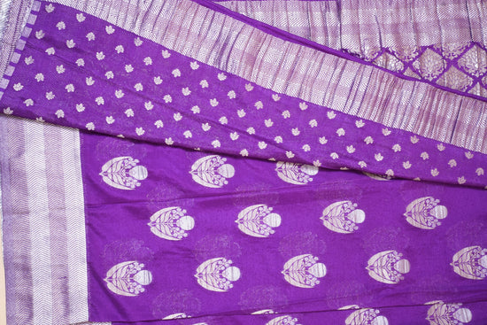 Purple Georgette Saree