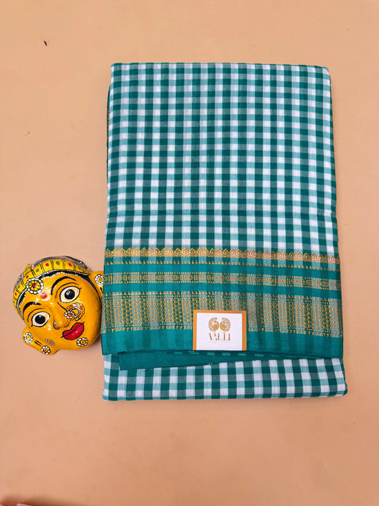 Pista Green Ilkal Saree – Tum Tum Checks