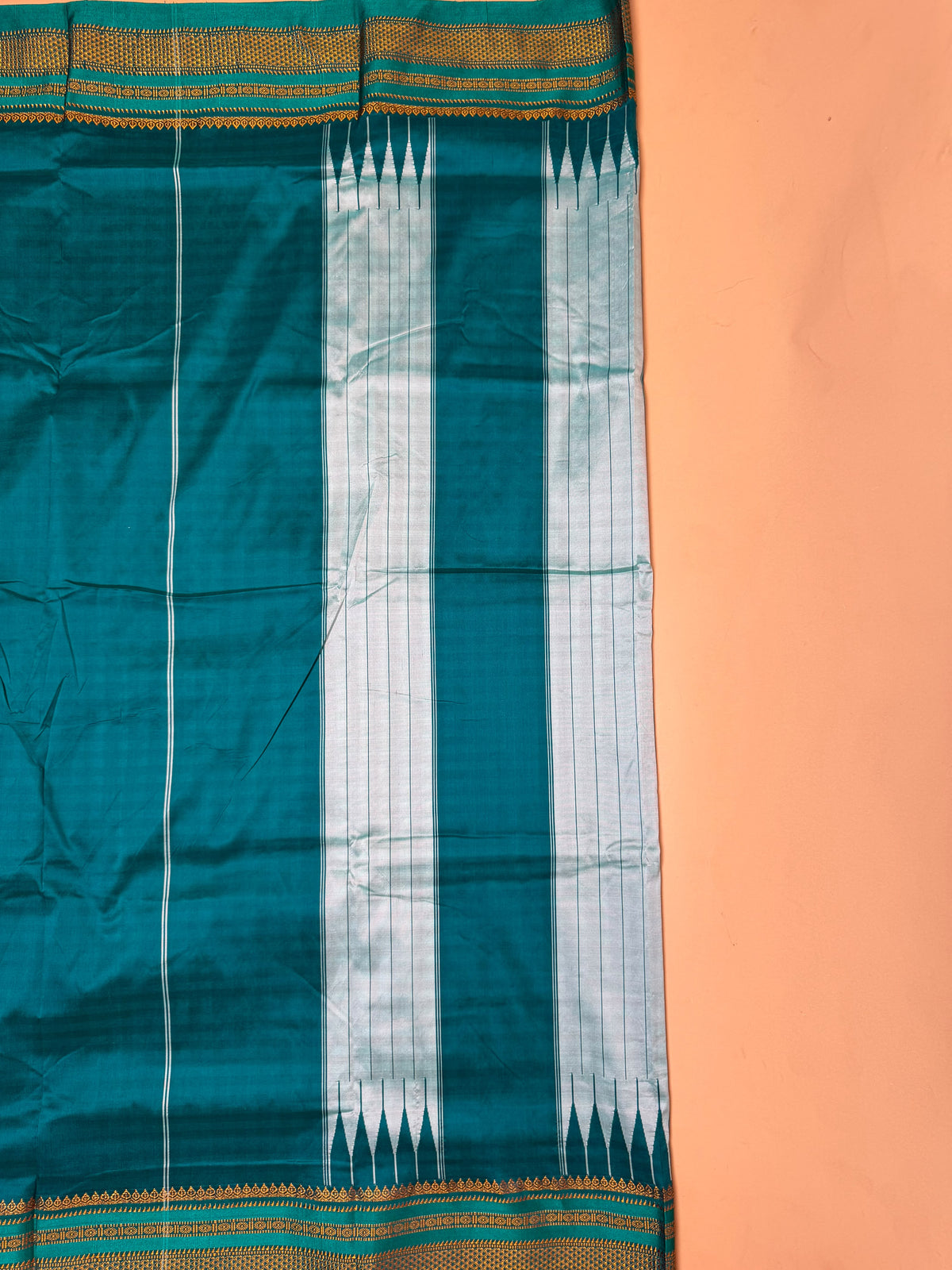 Pista Green Ilkal Saree – Tum Tum Checks