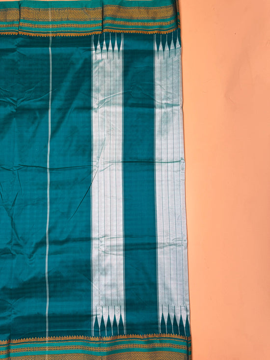 Pista Green Ilkal Saree – Tum Tum Checks