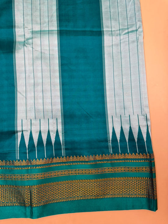 Pista Green Ilkal Saree – Tum Tum Checks