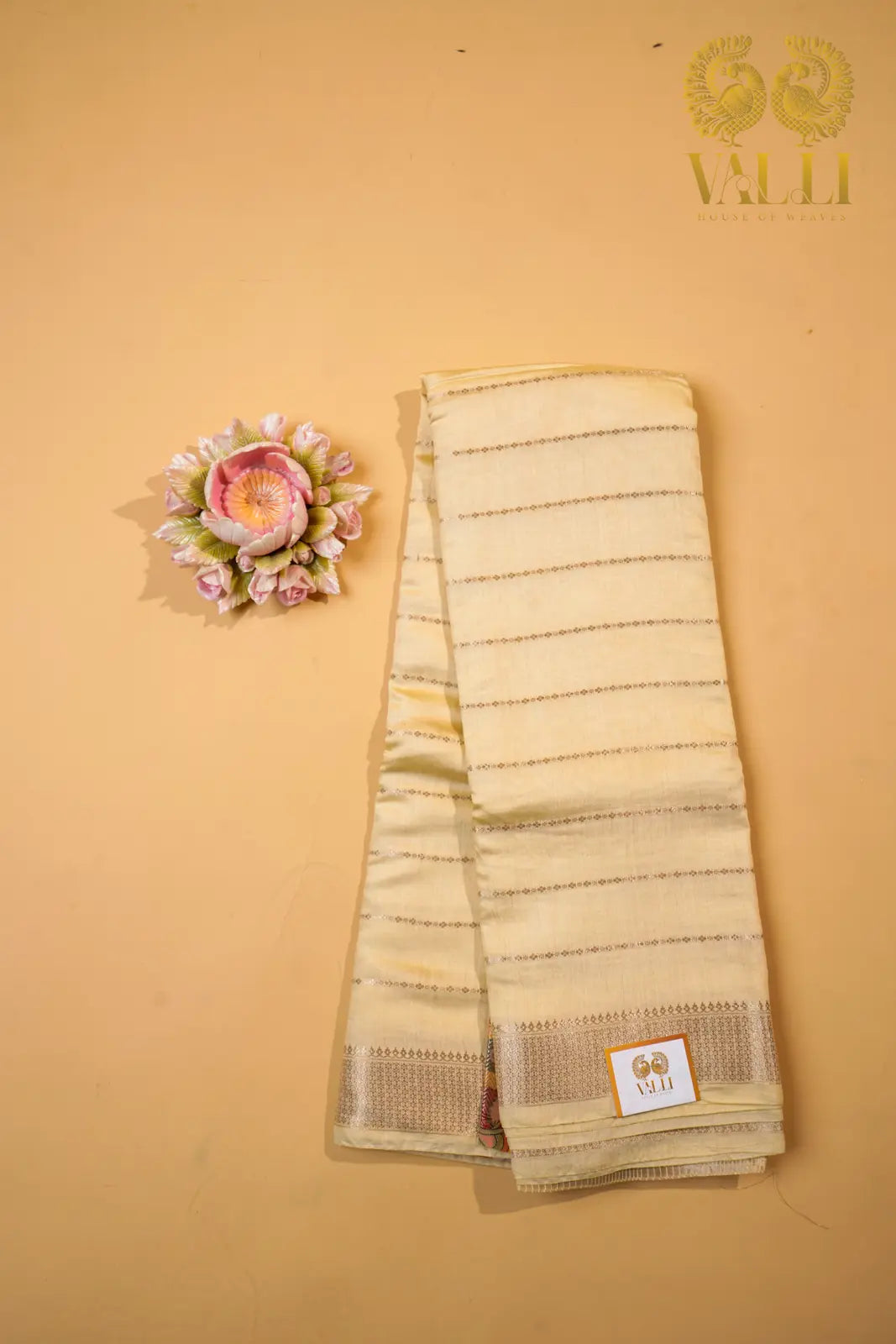 Ivory Cotton Saree with Kalamkari Print Blouse 
