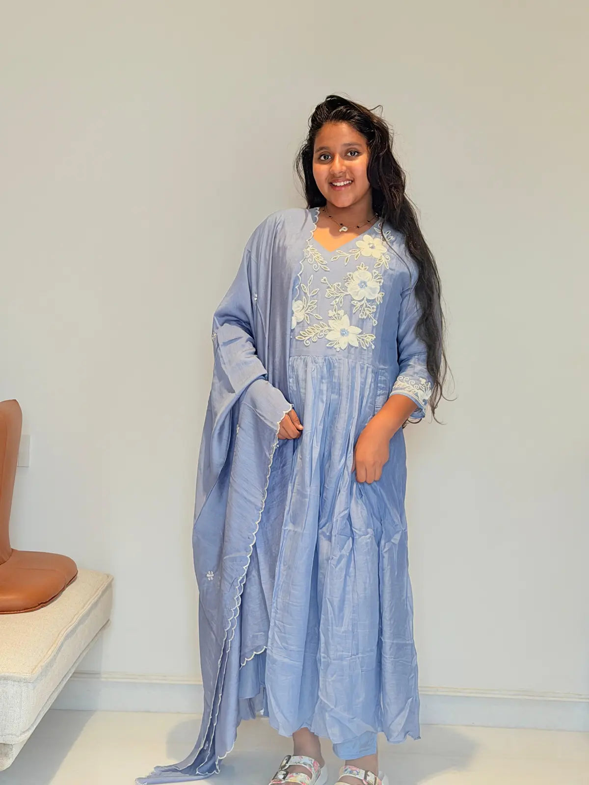 blue salwar set 3pc