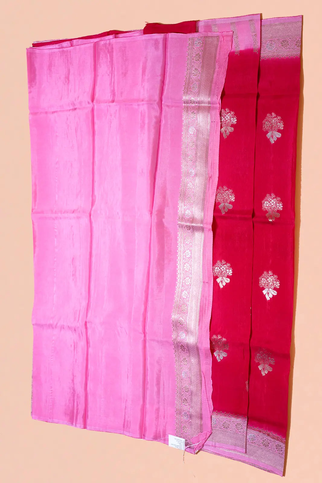 Rose mint Banarasi silk saree