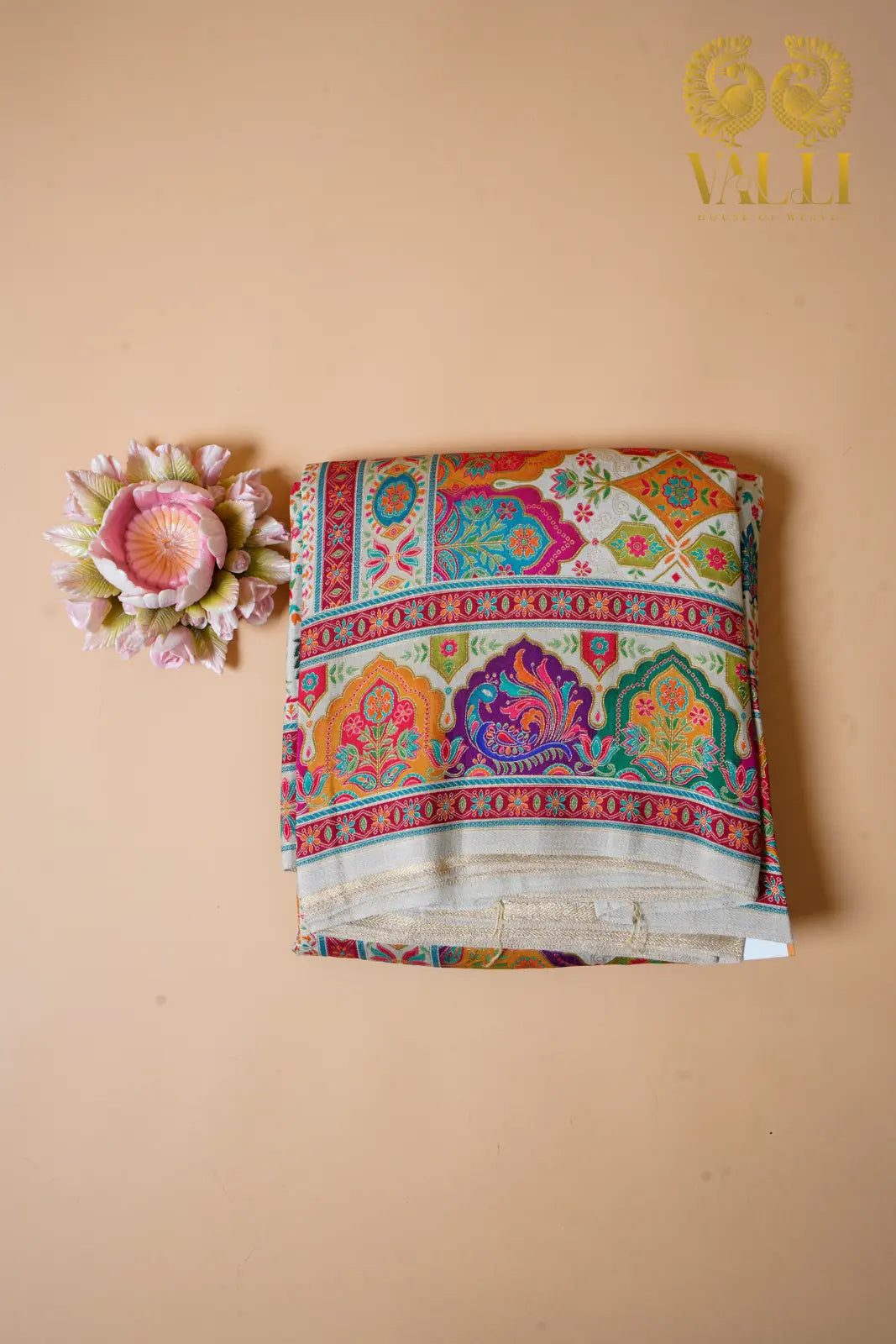 Pashmina Silk Saree with Kani Weave Butti Blouse