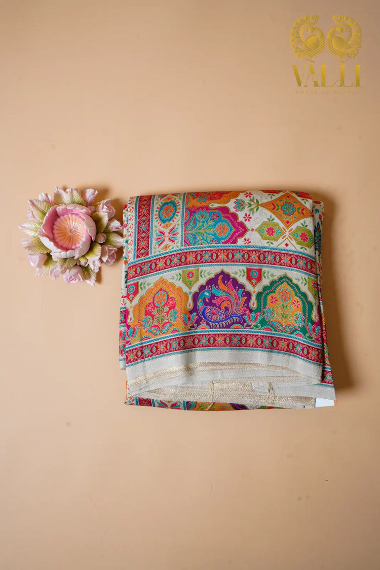 Pashmina Silk Saree with Kani Weave Butti Blouse