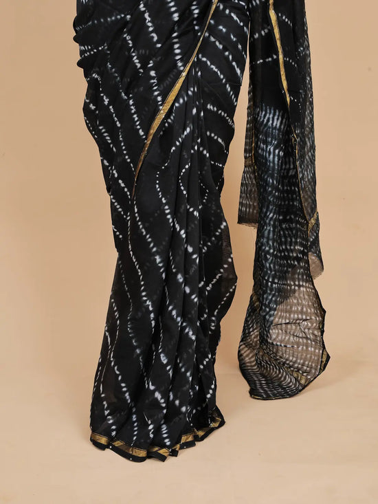 Pure Cotton Saree with All-Over Shibori Print
