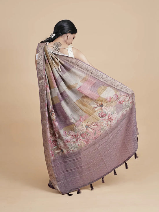 Crush Georgette Saree – Digital Print with Soft Viscose Blouse