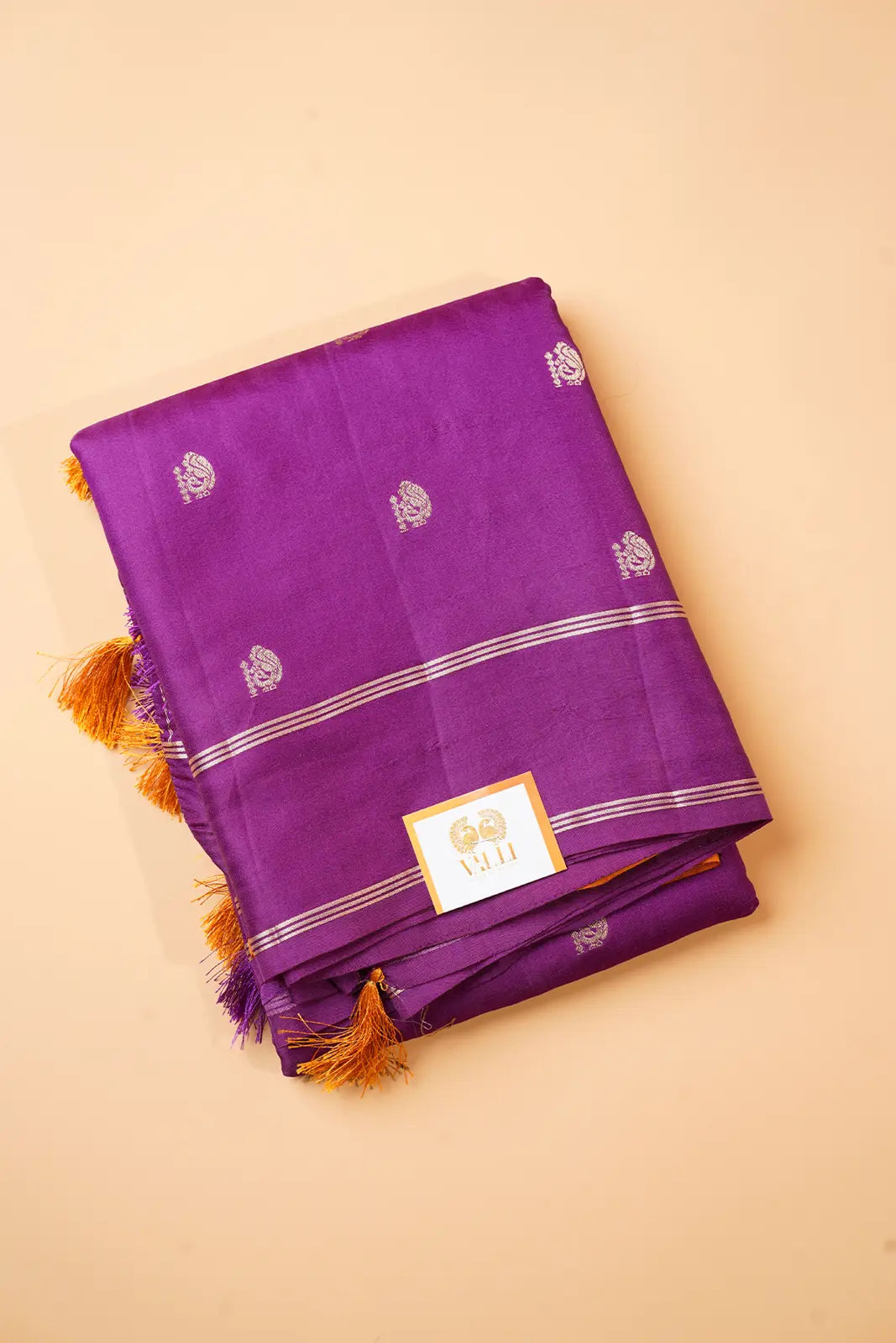 Soft silk peacock purple + mustard 