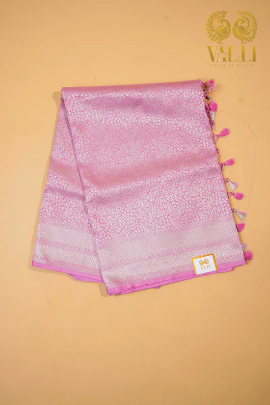 Banarasi Silver Zari Brocade Saree