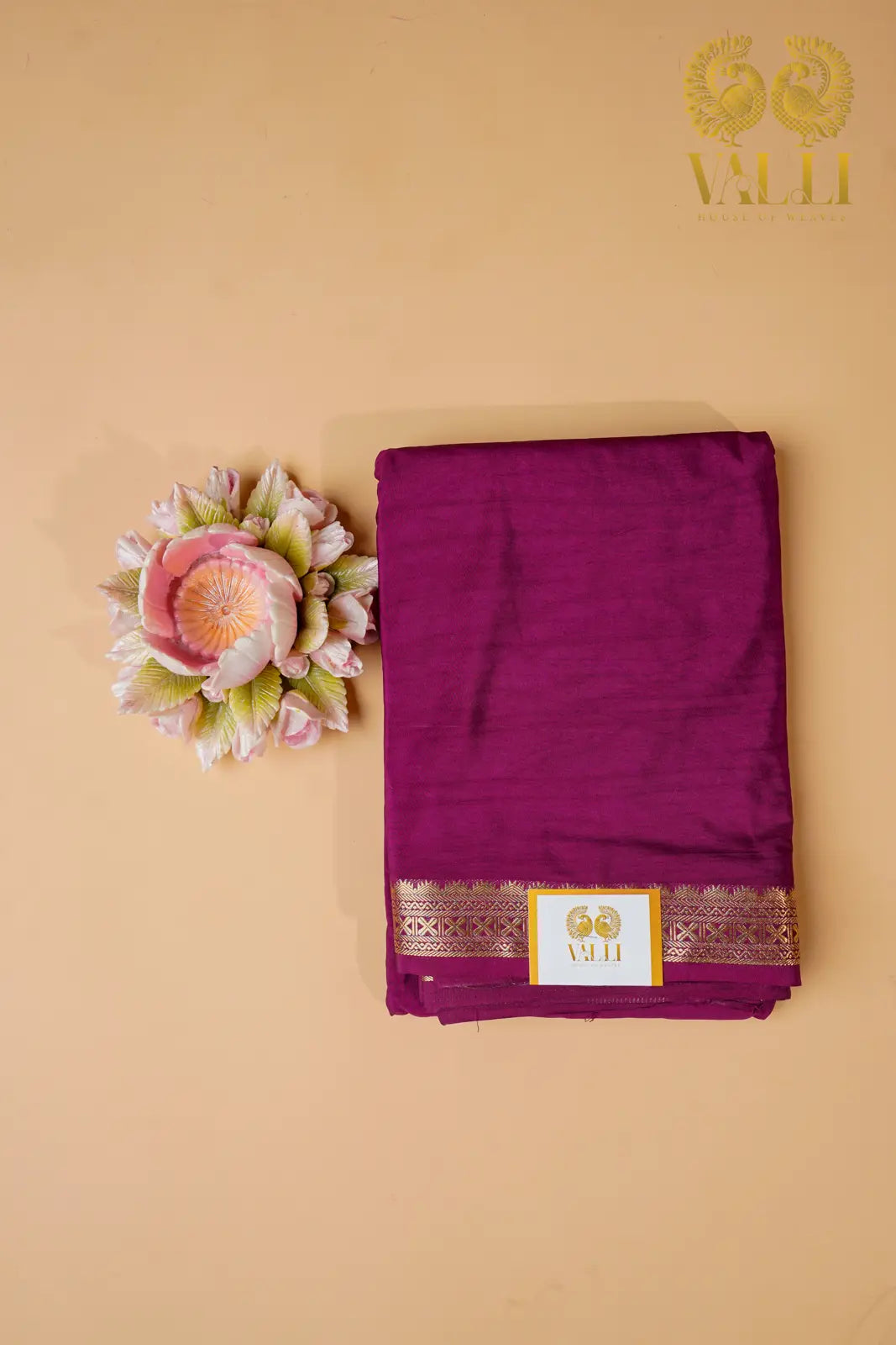 Lush Pink Semi Crepe Silk Saree with Half-Inch Zari Border