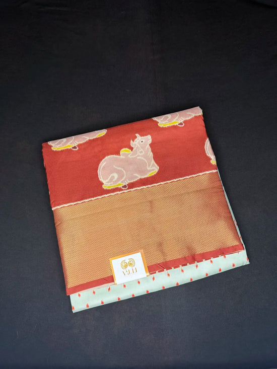 Semi Ikkat silk saree pichwai