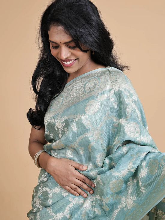 Satin Jute Banarasi Saree