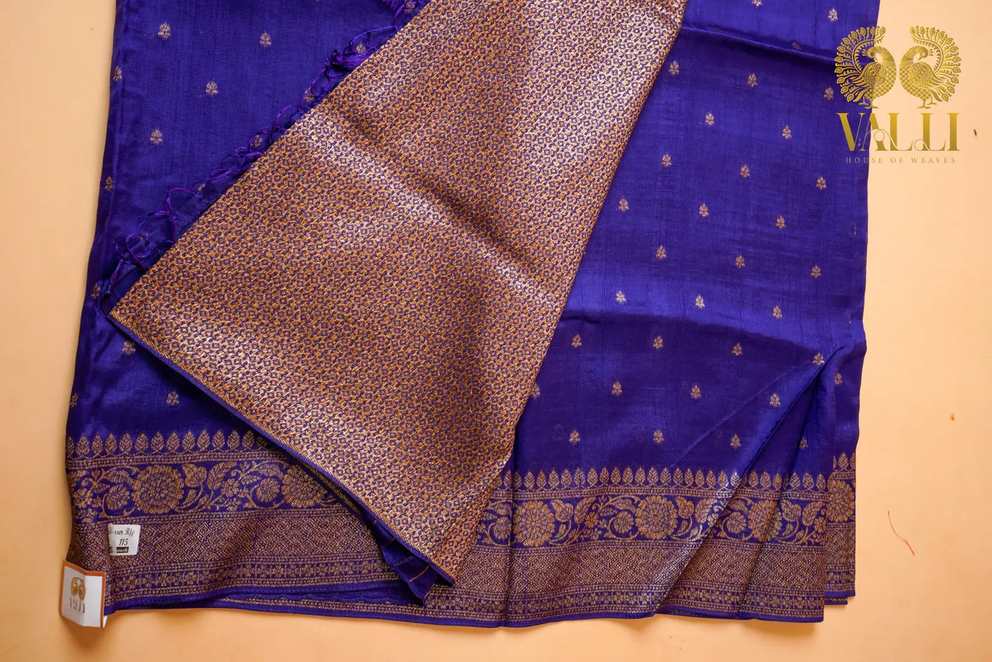 Royal Blue Zari Woven Saree