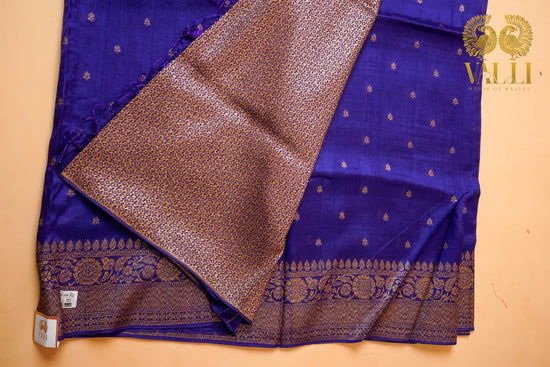 Royal Blue Zari Woven Saree