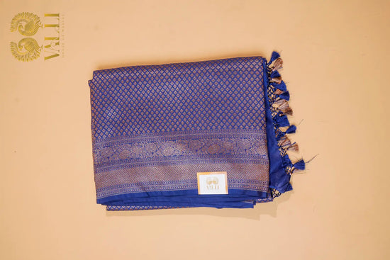 Royal midnight blue Banarasi 