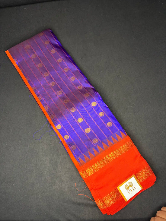 Ms blue Gadwal silk 