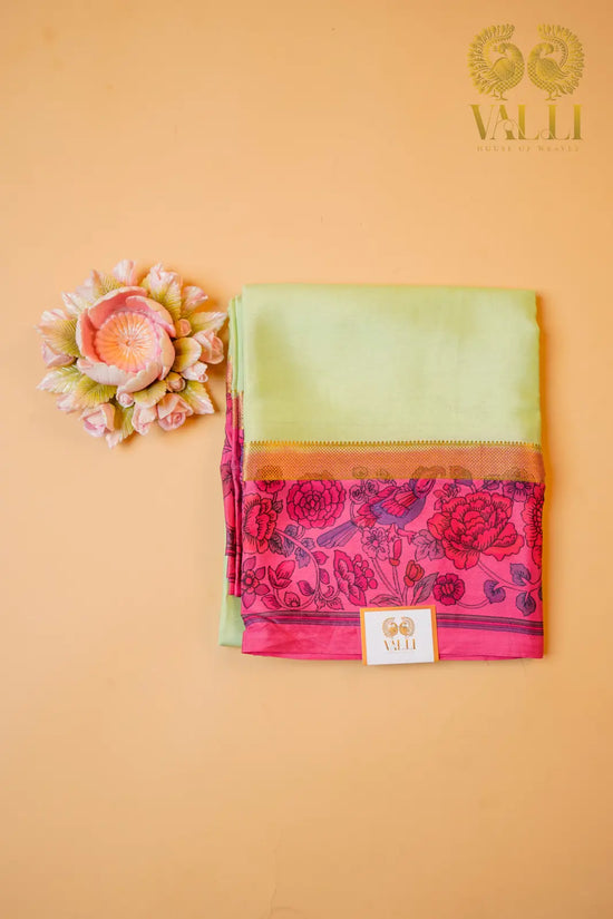 Kalamkari Pure Crepe Silk Saree 