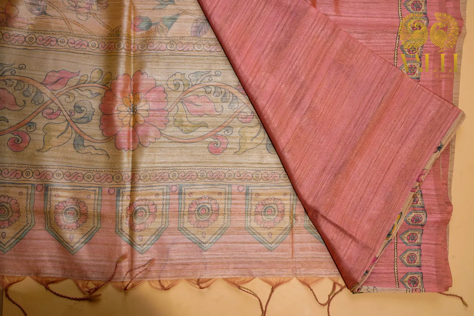 Bhagalpuri Silk Saree with Kalamkari Digital Print
