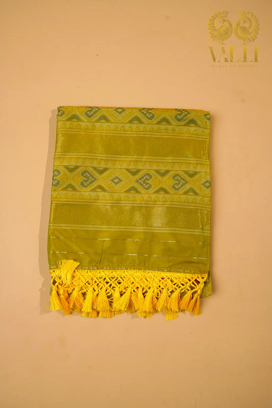Mehendi green Semi Patola Saree