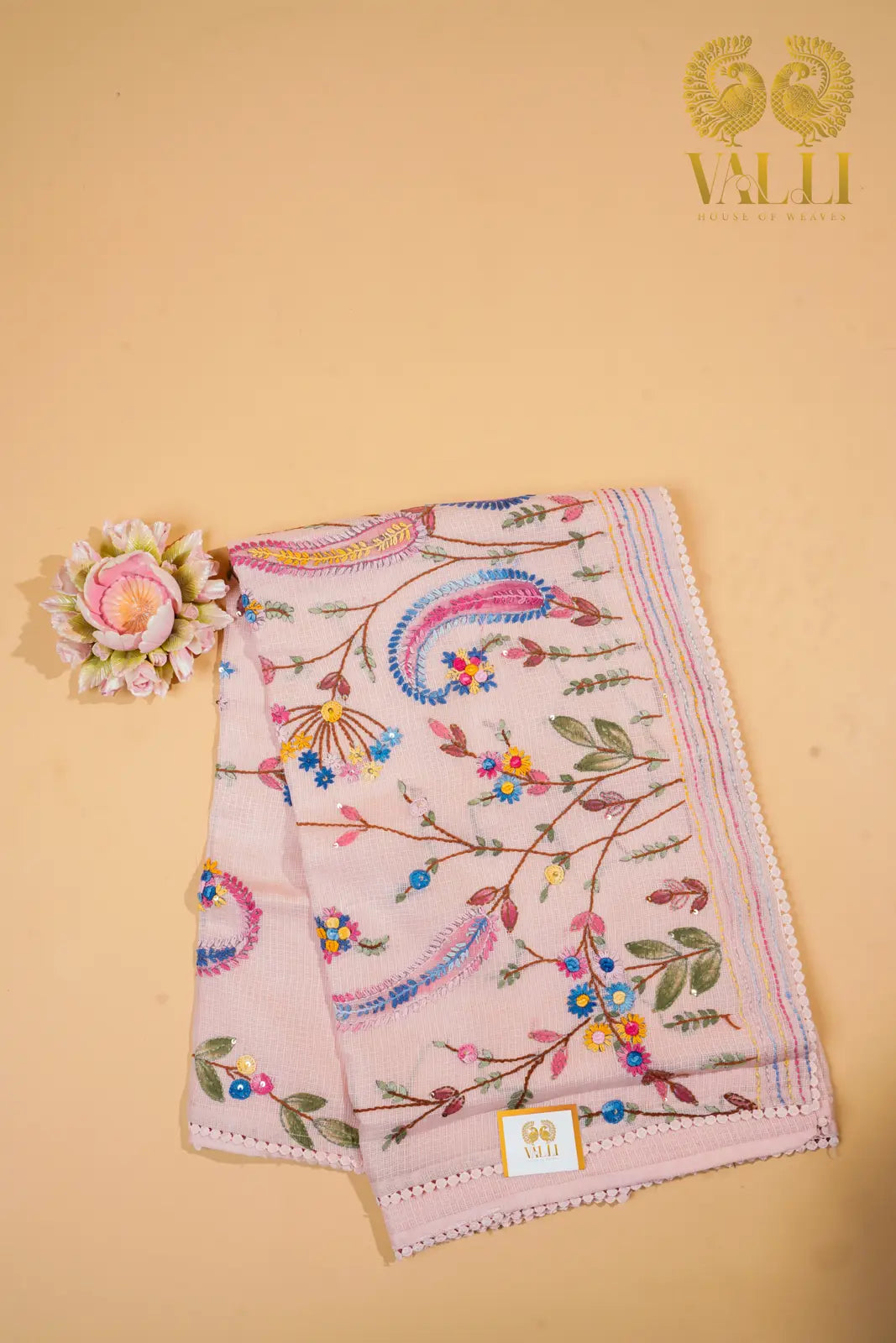 Soft cotton embroidery Baby pink 