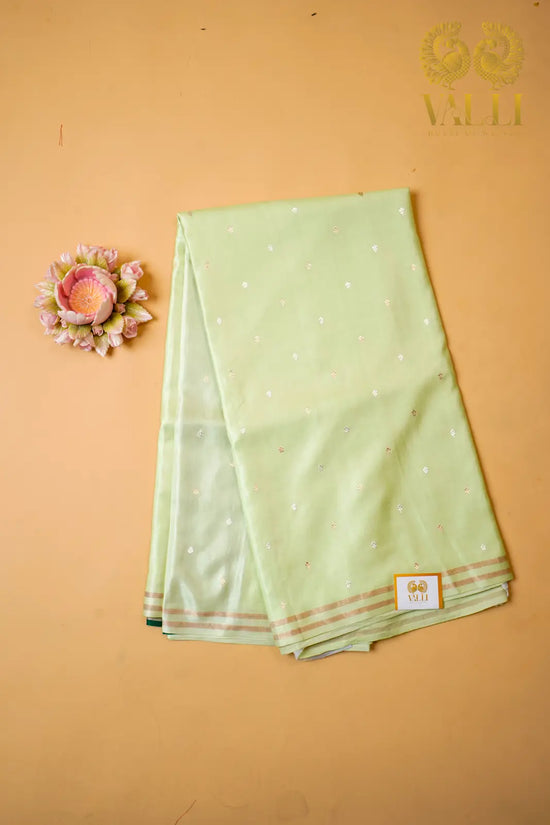 Pistachio mint green saree