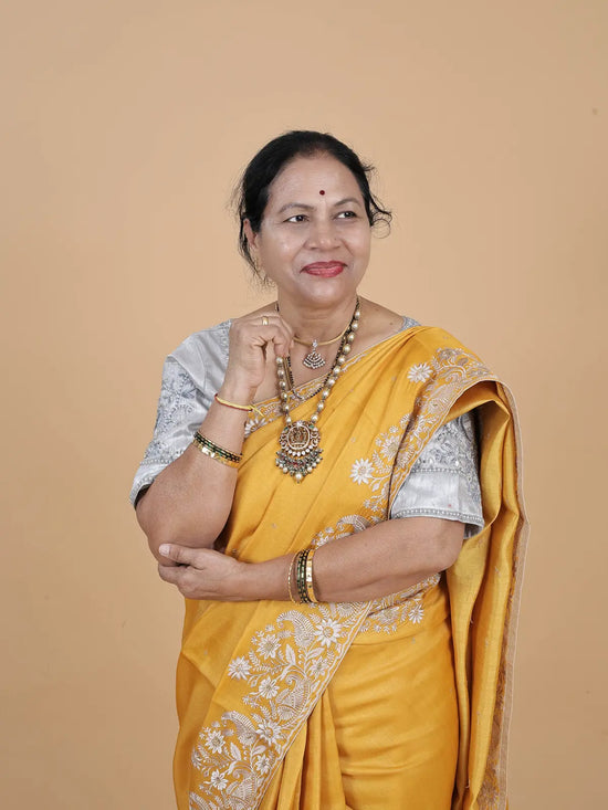 Semi Tussar Silk – Yellow