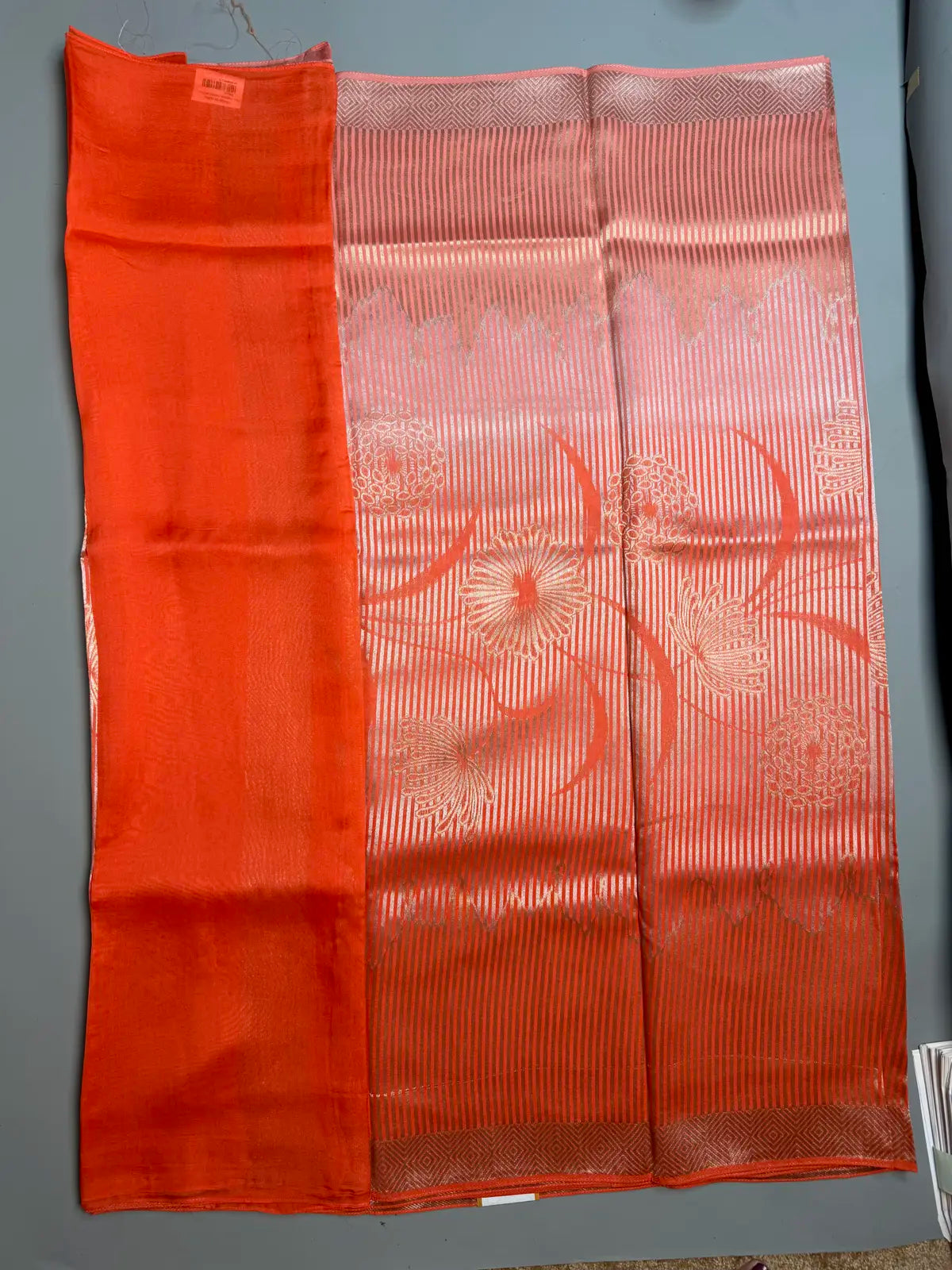 Banarasi Crepe Silk Saree in Sunset Ombré