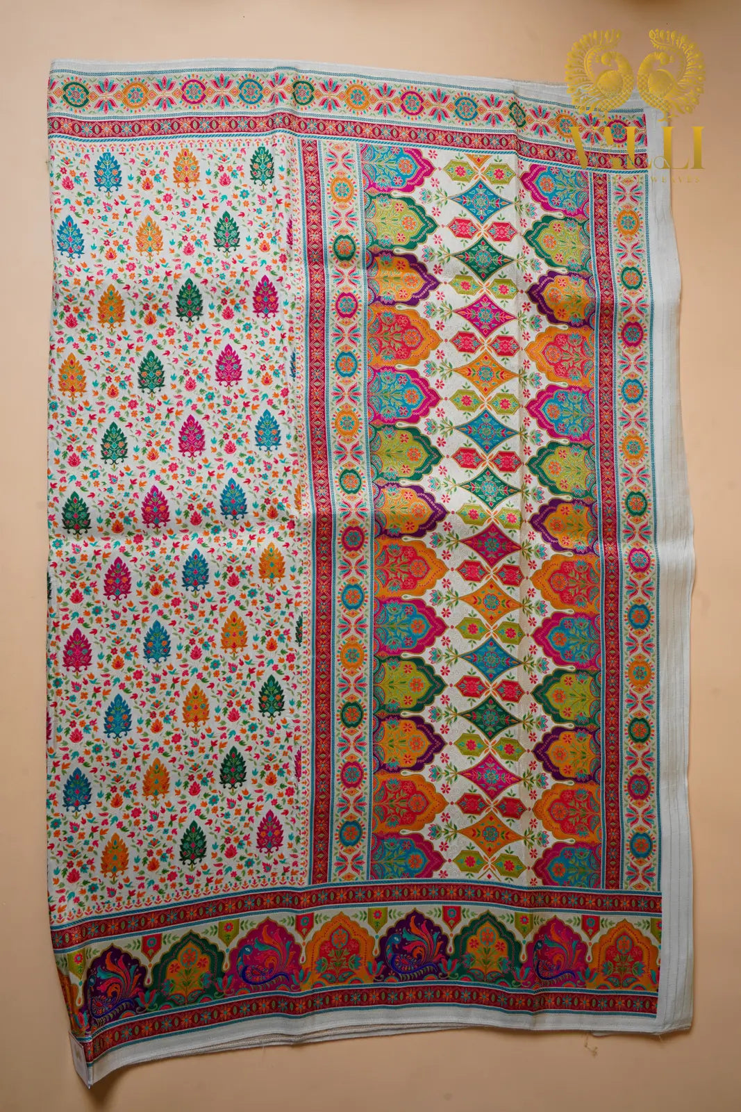 Pashmina Silk Saree with Kani Weave Butti Blouse