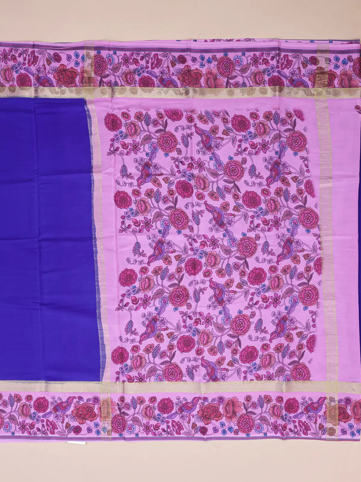 Kalamkari Crepe  – Blue