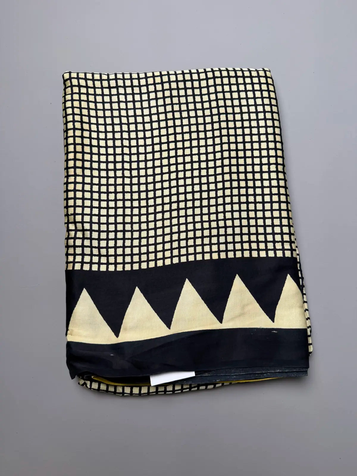 Modal Silk Saree in black checked 