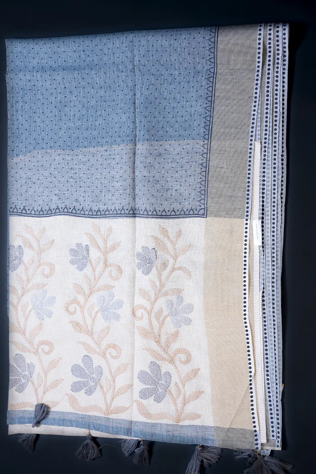Lenin Cotton Sarees  – Grey