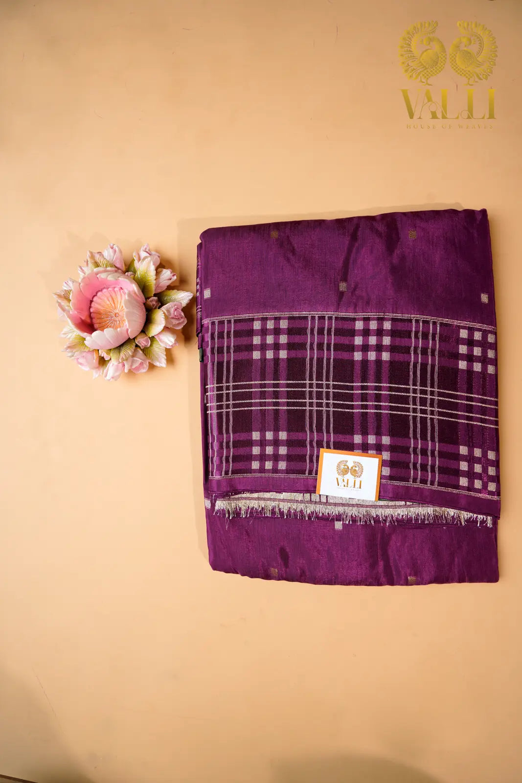 Dual Tone Silk Saree – Royal Magenta with Olive Green Contrast