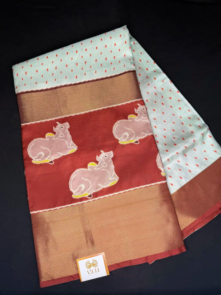 Semi Ikkat silk saree pichwai